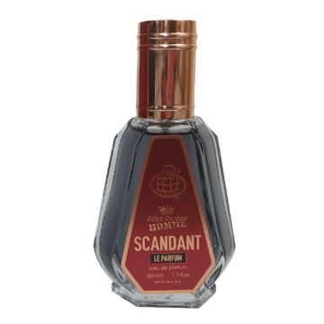 Parfum Arăbesc John Gustav Homme Scandant Le Parfum Fragrance World 50 ml, Apă de Parfum Bărbat, Aromă Oriental Lemnoasă Gourmand cu Mandarină, Piper, Salvie, Boabe de Tonka, Caramel, Lavandă, Ambră, Lemn Cald și Vetiver - Img 11