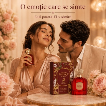 Parfum Arăbesc La Rouge Baroque Extreme Maison Alhambra EDP 100 ml Unisex, Inspirat Baccarat Rouge 540 Extrait, Aromă Oriental Florală cu Șofran, Migdală Amară, Iasomie, Cedru, Ambergris, Mosc și Ambră - Img 5