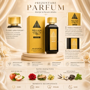 Parfum Arăbesc La Uno Million Elixir Fragrance World 100 ml, Apă de Parfum Bărbați, Aromă Lemnos Aromatică, Inspirat 1 Million Elixir Rabanne - Img 3