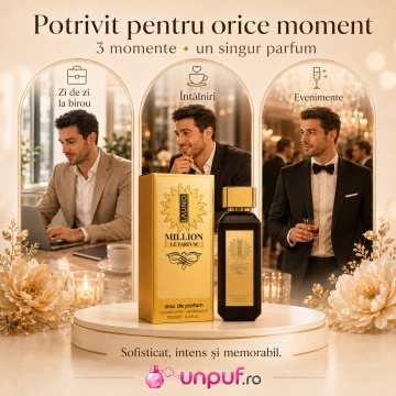 Parfum Arăbesc La Uno Million Le Parfum Fragrance World 100 ml, Apă de Parfum Bărbați, Aromă Pielărie Condimentată, Inspirat 1 Million Parfum Rabanne - Img 7
