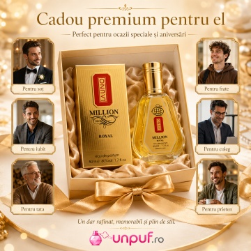 Parfum Arăbesc La Uno Million Royal Fragrance World 50 ml, Apă de Parfum Bărbat, Aromă Lemnos Ambrată Condimentată cu Bergamotă, Cardamom, Mandarină, Frunză de Violetă, Lavandă, Salvie, Benzoin, Cedru, Patchouli și Ambroxan - Img 7