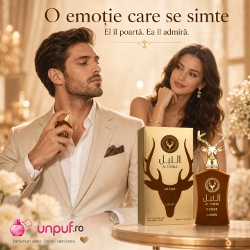 Parfum Arăbesc Lattafa Al Noble Wazeer 100 ml, Apă de Parfum Unisex, Aromă Lemnos Aromatică cu Bergamotă, Ienupăr, Mentă, Portocală, Ciocolată, Zmeură, Caramel, Iris, Pară, Ambră, Cedru, Santal, Mosc, Vanilie și Vetiver - Img 5