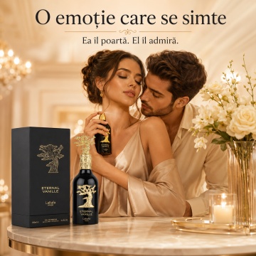 Parfum Arăbesc Lattafa Eternal Vanille 100 ml, Apă de Parfum Unisex, Aromă Dulce Vanilată cu Tonka, Cacao și Lemn Akigala - Img 5