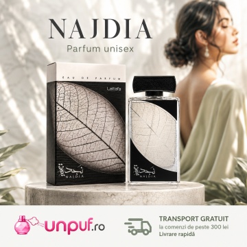 Parfum Arăbesc Lattafa Najdia 100 ml, Apă de Parfum Damă, Aromă Fresh Citrică cu Apă, Lămâie, Măr, Scorțișoară, Lavandă și Mosc - Img 10