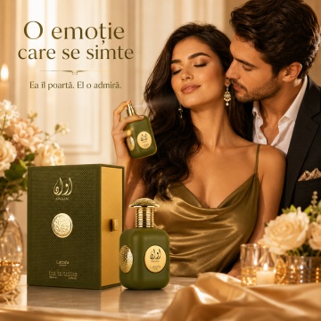 Parfum Arăbesc Lattafa Pride Awaan Gold EDP 100 ml Unisex, Inspirat Coco Mademoiselle, Aromă Citric Florală cu Bergamotă, Portocală, Floare de Portocal, Iasomie, Patchouli, Lemn de Santal și Mosc - Img 5
