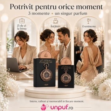 Parfum Arăbesc Lattafa Pride La Collection D’Antiquites 1505 Watch 100 ml, Apă de Parfum Unisex, Aromă Lemnos Condimentată cu Șofran, Osmanthus și Guaiac - Img 6