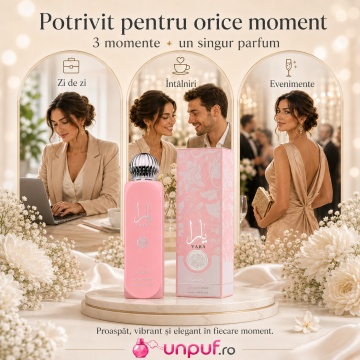 Parfum Arăbesc Lattafa Yara All Over Spray 150 ml, Spray Parfumat Damă pentru Corp și Păr, Aromă Fresh Florală cu Heliotrop, Orhidee, Mandarină, Mosc, Santal, Vanilie și Fructe Tropicale - Img 6