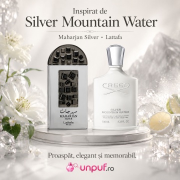 Parfum Arăbesc Maharjan Silver Lattafa Pride EDP 100 ml Bărbat, Inspirat Silver Mountain Water Creed, Aromă Citric Aromatică cu Bergamotă, Mandarină, Iris, Iasomie, Mesteacăn, Mosc și Vetiver - Img 8