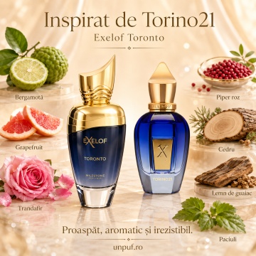 Parfum Arăbesc Milestone Exelof Toronto EDP 85 ml Unisex, Inspirat Torino21, Aromă Aromatic Orientală cu Bergamotă, Grapefruit, Trandafir, Piper Roz, Cedru, Lemn de Guaiac și Paciuli - Img 8