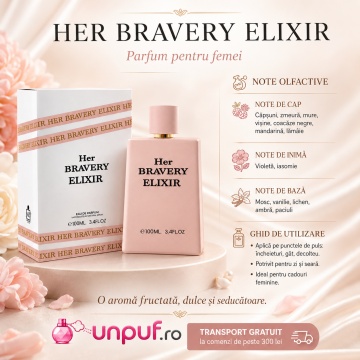 Parfum Arăbesc Milestone Her Bravery Elixir EDP 100 ml Damă, Inspirat Burberry Her Elixir, Aromă Floral Fructată cu Fructe Roșii, Căpșuni, Zmeură, Bergamotă, Piersică, Iasomie, Trandafir, Mosc, Vanilie, Ambră și Paciuli - Img 8