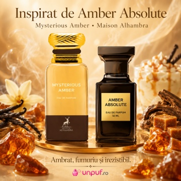 Parfum Arăbesc Mysterious Amber Maison Alhambra EDP 80 ml Unisex, Inspirat Amber Absolute Tom Ford, Aromă Orientală cu Tămâie, Ambră, Note Lemnoase, Labdanum și Vanilie - Img 8