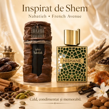 Parfum Arăbesc Nabatieh French Avenue EDP 90 ml Unisex, Inspirat Shem, Aromă Oriental Condimentat Lemnoasă cu Bergamotă, Piper Roz, Șofran, Condimente Calde, Tămâie, Trandafir, Oud, Patchouli, Ambră și Mosc - Img 8