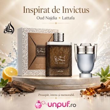 Parfum Arăbesc Najdia Oud Lattafa EDP 100 ml Bărbat, Inspirat Invictus, Aromă Orientală cu Cedru, Scorțișoară, Ambră, Mușchi și Paciuli - Img 8
