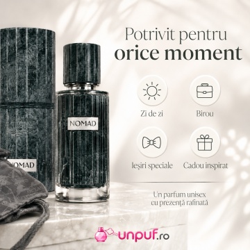 Parfum Arăbesc Nomad French Avenue 100 ml, Apă de Parfum Unisex, Damă și Bărbat, Inspirat Megamare Orto Parisi, Aromă Marină Lemnoasă și Aromatic Orientală cu Citrice, Condimente, Note Proaspete, Vanilie, Flori Albe, Lavandă, Note Calde, Lemn de Cedru, Am - Img 6