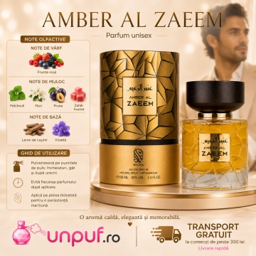 Parfum Arăbesc Nylaa Amber Al Zaeem EDP 100 ml Unisex, Inspirat Baccarat Rouge 540, Aromă Oriental Fructat Chypre cu Fructe Roșii, Patchouli, Flori, Prune, Zahăr Fructat, Lemn de Cașmir și Violetă - Img 9