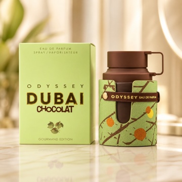 Parfum Arăbesc Odyssey Dubai Chocolate Armaf 100 ml, Apă de Parfum Unisex, Damă, Bărbat, Aromă Gurmandă de Ciocolată, Inspirat Yum Boujee Marshmallow