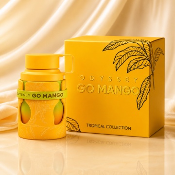 Parfum Arăbesc Odyssey Go Mango Men Armaf 100 ml, Apă de Parfum Unisex, Damă și Bărbat, Aromă Fructat Florală Tropicală, Inspirat God Of Fire