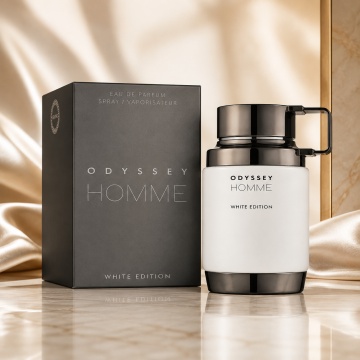 Parfum Arăbesc Odyssey Homme White Edition Armaf 100 ml, Apă de Parfum Bărbați, Aromă Oriental Fougère, Inspirat Because It’s You