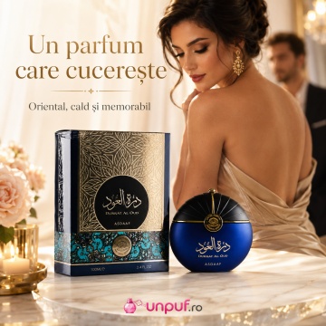 Parfum Arăbesc Original Lattafa Durrat Al Oud EDP 100 ml Unisex, Inspirat Hypnotic Poison, Aromă Lemnos Aromatică cu Lavandă, Portocală, Cardamom, Pralină, Ambră și Note Lemnoase - Img 5