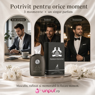 Parfum Arăbesc Perseus Exclusif Maison Alhambra EDP 100 ml Bărbat, Inspirat Pegasus Exclusif, Aromă Oriental Lemnoasă cu Bergamotă, Cardamom, Heliotrop, Piper Roz, Migdale Amare, Lavandă, Iasomie, Mușcată, Oud, Ambră, Santal, Guaiac și Vanilie - Img 6
