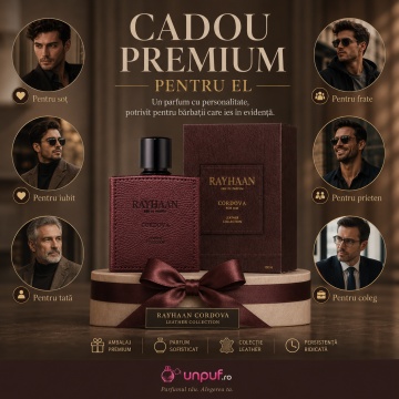 Parfum Arăbesc Rayhaan Cordova pentru Bărbați 100 ml, Lemnos Pielos Ambrat, Leather Collection - Img 3