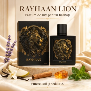 Parfum Arăbesc Rayhaan Lion pentru Bărbați 100 ml, Aromatic Vanilat Condimentat - Img 11