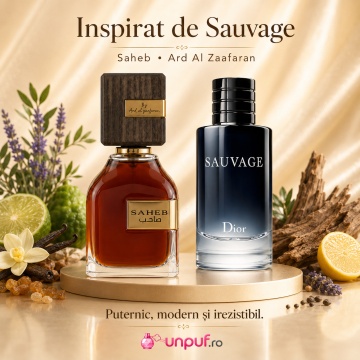 Parfum Arăbesc Saheb Ard Al Zaafaran 70 ml, Apă de Parfum Bărbați, Inspirat Sauvage, Aromă Oriental Lemnoasă cu Frunze de Mesteacăn, Zmeură, Ambră, Lemn de Guaiac, Rășină Benzoică, Cedru, Mosc, Paciuli, Tonka și Vanilie - Img 8