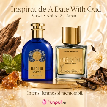 Parfum Arăbesc Satwa Ard Al Zaafaran 100 ml, Apă de Parfum Unisex, Damă, Bărbat, Aromă Oriental Ambrată, Lemnoasă și Elegantă, Inspirat A Date With Oud - Img 8