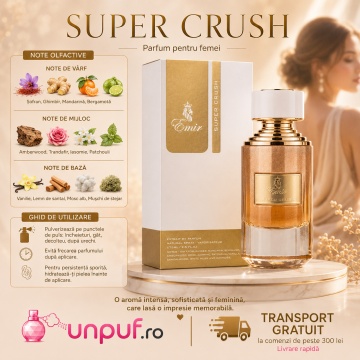 Parfum Arăbesc Super Crush Emir Paris Corner 75 ml, Apă de Parfum Unisex, Damă și Bărbat, Aromă Oriental Lemnoasă, Inspirat Instant Crush - Img 9