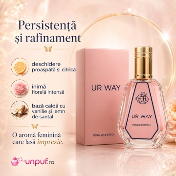 Parfum Arăbesc UR Way Fragrance World 50 ml, Apă de Parfum Damă, Aromă Floral Alb Vanilată cu Bergamotă, Floare de Portocal, Iasomie Indiană, Tuberoză, Cedru, Mosc Alb și Vanilie - Img 11