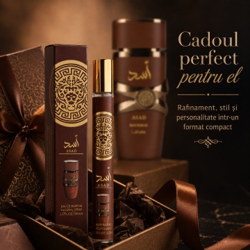 Parfum Asad 35 ml, Apă de Parfum Bărbat, Aromă Oriental Condimentată și Vanilată, Format Compact, Note de Lavandă, Corcodușe, Piper Roz, Cacao, Nucșoară, Davana, Vanilie de Bourbon, Ambră și Vetiver - Img 5