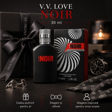 Parfum Bărbat V.V. Love Noir Eau de Parfum 30 ml, Inspirat din Drakkar Noir Guy Laroche, Aromă Aromatică Lemnoasă și Fresh Condimentată - Img 6
