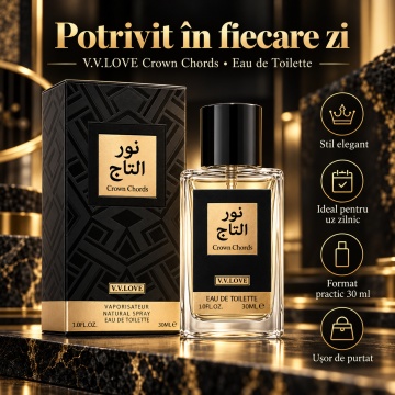 Parfum Barbati V.V.Love Crown Chords, Eau de Toilette EDT, 30 ml, Oriental, Aroma Masculina Eleganta, Spray, Format Compact, pentru Zi si Seara - Img 3