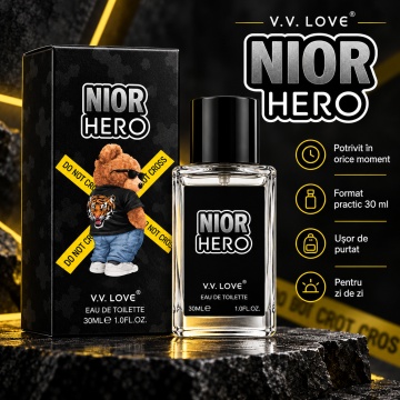 Parfum Barbati V.V.Love Noir Hero, Eau de Toilette EDT, 30 ml, Aroma Masculina, Stil Urban, Spray, Format Compact, pentru Zi si Seara - Img 3