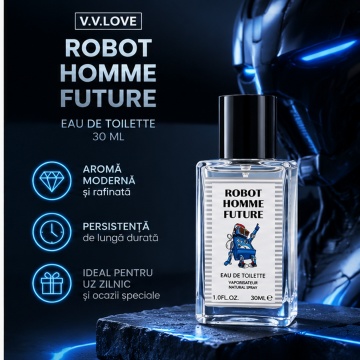 Parfum Barbati V.V.Love Robot Homme Future, Eau de Toilette EDT, 30 ml, Aroma Masculina Moderna, Spray, Format Compact, pentru Zi si Seara - Img 3