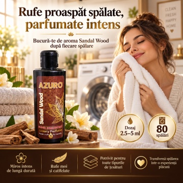 Parfum Concentrat pentru Rufe Azuro Sandal Wood – 200 ml - Img 3