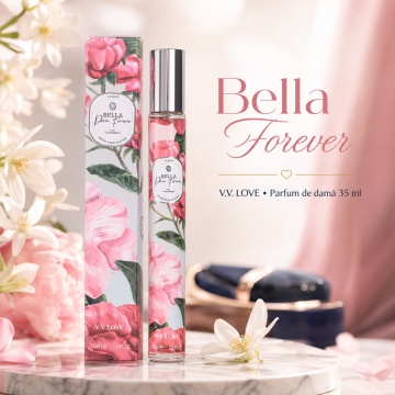 Parfum Damă Bella 35 ml V.V. Love, Apă de Toaletă, Inspirat de My Way Giorgio Armani, Aromă Florală cu Floare de Portocal, Bergamotă, Tuberoză, Iasomie Indiană, Vanilie, Mosc Alb și Cedru