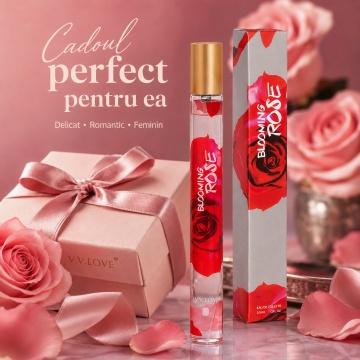 Parfum Damă Blooming Rose 35 ml V.V. Love, Apă de Toaletă, Inspirat de Lancôme Trésor Midnight Rose, Aromă Floral Fructată cu Zmeură, Trandafir, Coacăze, Piper Roz, Bujor, Iasomie, Vanilie, Mosc și Cedru de Virginia - Img 7