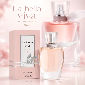 Parfum Damă V.V. Love La Bella Viva Eau de Parfum 30 ml, Inspirat din La Vie Est Belle Lancôme, Aromă Dulce, Florală și Elegantă