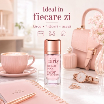 Parfum Damă V.V. Love Party Dream Pink Non Stop Eau de Parfum 30 ml, Inspirat din Carolina Herrera 212 VIP Rosé, Aromă Florală, Fructată și Elegantă - Img 4