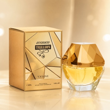 Parfum Damă V.V. Love Women Trillion Gold, Apă de Parfum 30 ml – Elegant, Auriu, Inspirat din Million Gold Rabanne