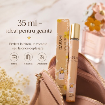 Parfum Dassyii Eau So Fresh 35 ml, Apă de Parfum Damă, Aromă Floral Fructată Fresh și Luminoasă, Format Compact, Note Verzi, Zmeură, Pară, Grapefruit, Violetă, Lici, Flori de Măr, Trandafir, Iasomie, Mosc și Cedru - Img 6