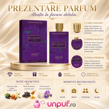 Parfum Dubai Chocolate - Blueberry Forest Extrait de Parfum 80ml, tip arăbesc, Unisex, Damă, Bărbat - Img 3