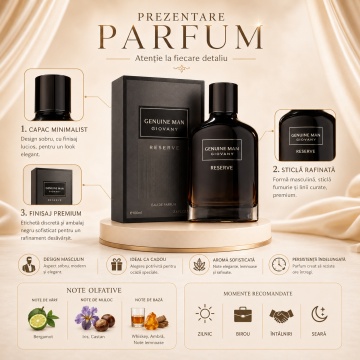 Parfum Genuine Man Giovany Society Fragrance World 100 ml, Apa De Parfum, Barbati - Img 3