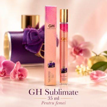 Parfum GH Sublimate 35 ml, Apă de Parfum Damă, Aromă Florală Seducătoare și Elegantă, Format Compact, Note de Floarea Pasiunii, Bergamot, Orhidee, Trandafir, Paciuli, Pielărie, Ambră și Mușchi - Img 2