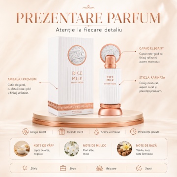 Parfum Gulf Orchid Rice Milk 100 ml, parfum arăbesc, edp, Unisex, Damă, Bărbat - Img 3