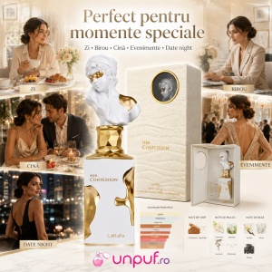 Parfum Her Confession Lattafa 100 ml, Apă de Parfum Damă, Aromă Floral Lemnos Mosc, Note de Scorțișoară, Mystikal, Iasomie, Tuberoză, Tămâie, Tonka, Mosc și Vanilie - Img 9