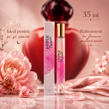 Parfum Hyper Passion 35 ml, Apă de Parfum Damă, Aromă Oriental Florală Dulce și Senzuală, Format Compact, Note de Cocos, Prune, Caise, Iasomie, Tuberoză, Trandafir, Vanilie, Migdale, Lemn de Santal și Mosc - Img 7