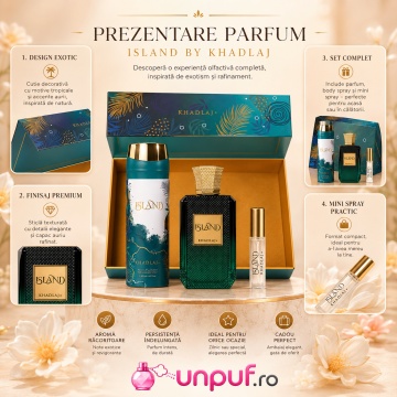 Parfum Khadlaj Island Set Extract Parfum 100 ml + Body Spray 200 ml + Extract Parfum 10 ml - Img 5