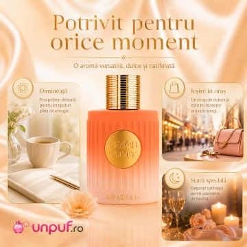 Parfum Khadlaj Peach Velvet 100 ml, Extract De Parfum Dama - Img 6